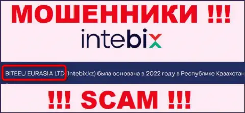 Свое юр лицо организация Intebix не скрывает - это BITEEU EURASIA Ltd