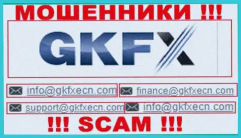 В контактной информации, на информационном портале воров GKFXECN, представлена именно эта почта