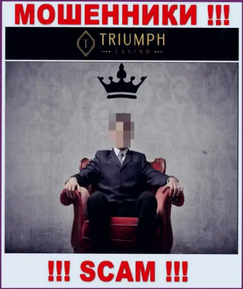 Инфы о непосредственных руководителях мошенников Triumph Casino в сети internet не получилось найти