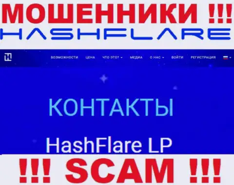 Информация о юридическом лице интернет-мошенников HashFlare