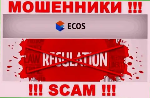 На веб-ресурсе мошенников ЭКОС нет инфы об их регуляторе - его попросту нет
