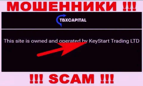 Мошенники ТБХКапитал Ком не прячут свое юридическое лицо - это KeyStart Trading LTD