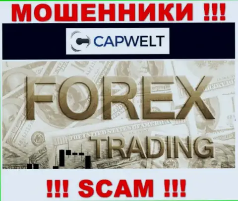 Forex - вид деятельности неправомерно действующей компании CapWelt
