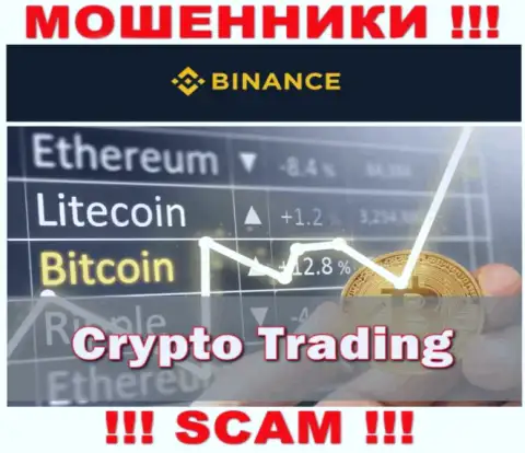 Сфера деятельности internet-мошенников Binance Com - это Crypto trading, но знайте это разводилово !!!