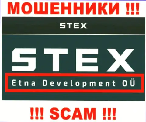 На веб-сайте Stex говорится, что Etna Development OÜ - это их юридическое лицо, но это не обозначает, что они добропорядочны