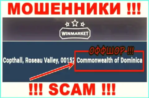 На web-сервисе Win Market отмечено, что они расположились в оффшоре на территории Доминика