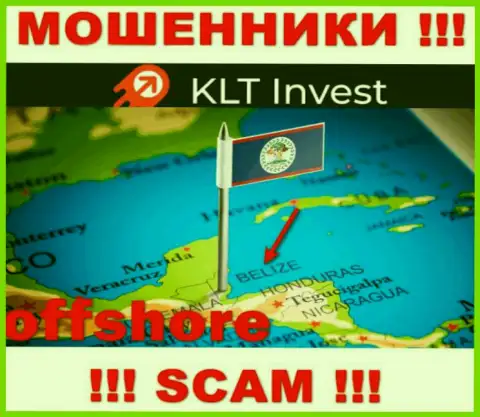 KLT Invest беспрепятственно оставляют без денег, поскольку расположены на территории - Belize