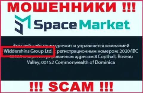 На сайте Space Market говорится, что этой компанией владеет Widdershins Group Ltd
