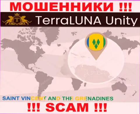 Юридическое место регистрации интернет-мошенников Terra Luna Unity - Saint Vincent and the Grenadines