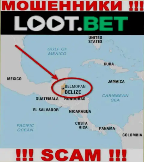 Советуем избегать работы с мошенниками Лоот Бет, Belize - их оффшорное место регистрации