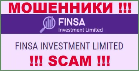 FinsaInvestmentLimited - юридическое лицо internet-мошенников организация Финса Инвестмент Лимитед
