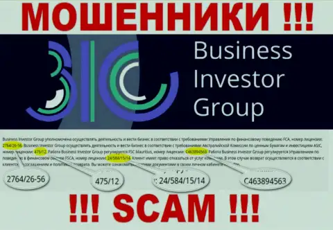 Хоть Business Investor Group и размещают лицензию на сайте, они в любом случае МОШЕННИКИ !!!