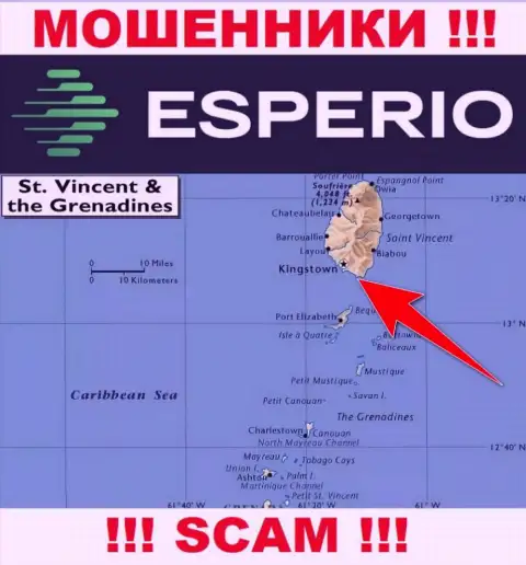 Оффшорные internet мошенники Esperio Org скрываются тут - Kingstown, St. Vincent and the Grenadines