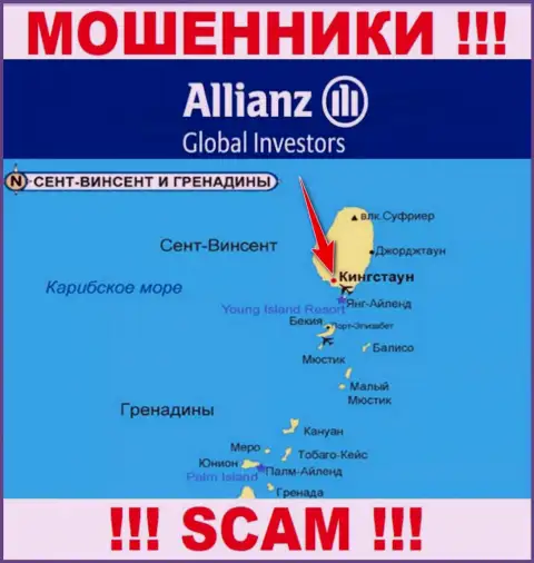 Allianz Global Investors безнаказанно оставляют без денег, так как расположены на территории - Кингстаун, Сент-Винсент и Гренадины