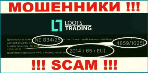 Не сотрудничайте с конторой Loots Trading, даже зная их лицензию, предоставленную на web-сервисе, вы не сумеете уберечь вложенные средства