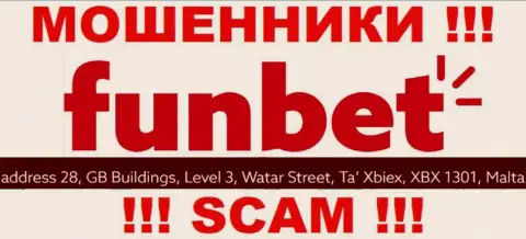 МОШЕННИКИ Фун Бет крадут денежные средства лохов, располагаясь в офшорной зоне по следующему адресу: 28, GB Buildings, Level 3, Watar Street, Ta Xbiex, XBX 1301, Malta