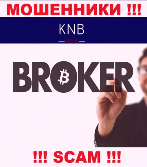 Broker - конкретно в данном направлении предоставляют услуги internet обманщики KNB Group Limited