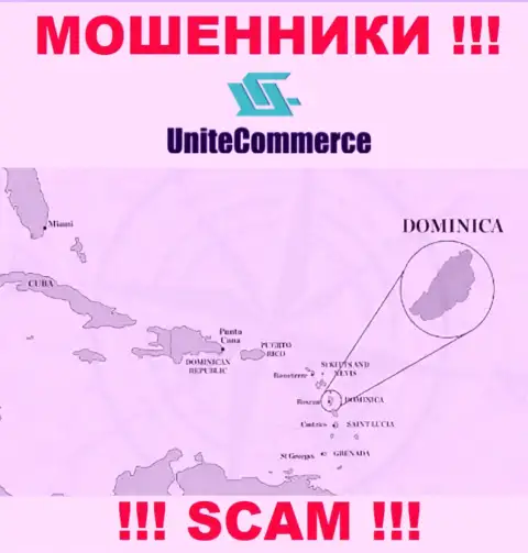 Unite Commerce пустили свои корни в офшорной зоне, на территории - Commonwealth of Dominica