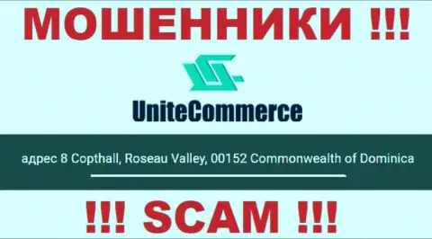 8 Copthall, Roseau Valley, 00152 Commonwealth of Dominica - это офшорный адрес Юнит Коммерс, показанный на веб-портале данных разводил