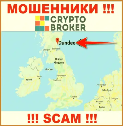 CryptoBroker беспрепятственно обувают, т.к. зарегистрированы на территории - Dundee, Scotland