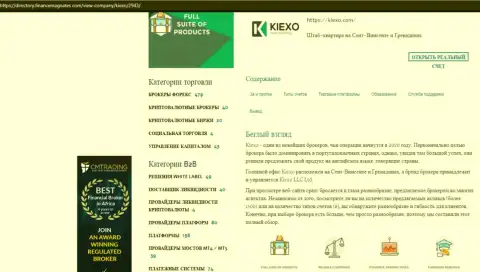 Материал об условиях для совершения торговых сделок форекс брокерской компании KIEXO, опубликованный на ресурсе Директори ФинансМагнатес Ком