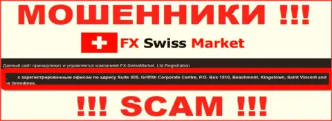 Официальное место регистрации internet-мошенников FX SwissMarket - Сент-Винсент и Гренадины