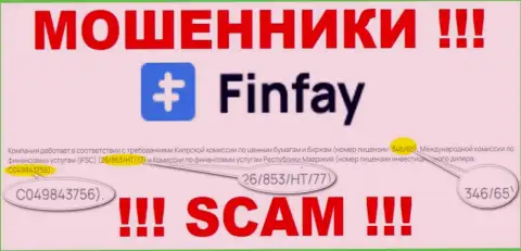 На сайте FinFay размещена их лицензия, но это наглые разводилы - не нужно верить им