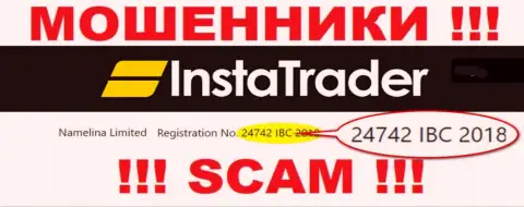 Регистрационный номер компании Namelina Limited: 24742 IBC 2018