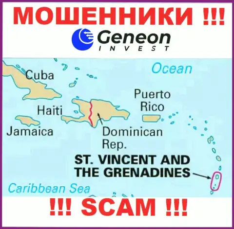 ГенеонИнвест Ко зарегистрированы на территории - St. Vincent and the Grenadines, избегайте совместной работы с ними