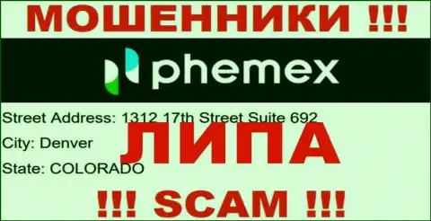Оффшорная юрисдикция организации PhemEX у нее на web-сервисе приведена липовая, будьте крайне осторожны !!!