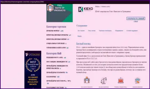 Обзор условий для торговли брокерской фирмы KIEXO выложен в публикации и на сайте directory financemagnates com